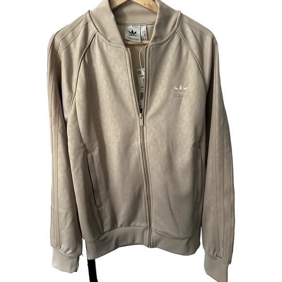 adidas Graphics Monogram SST Beige Track Jacket - Size M -NEW - IJ5688